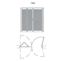 Dura-Care 7600 fold-swing door drawing thumbnail.