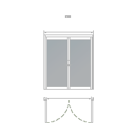 Dura-Care 7400 manual swing door drawing thumbnail.