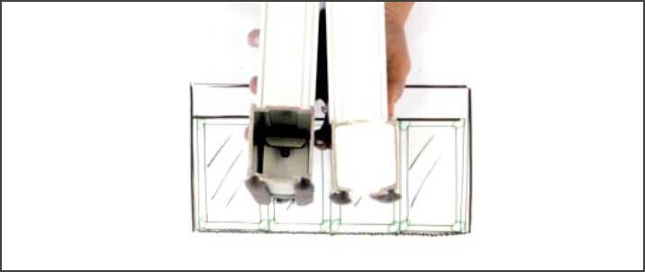 A diagram of the dura-glide greenstar door.