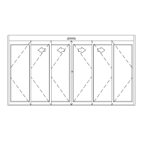 6 Panel Telescopic Automatic Door. 