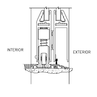 Drawing of All Glass Door Transom
