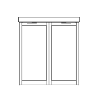 Pair of swing doors with operator