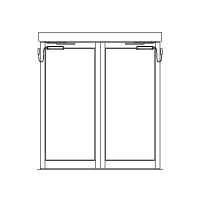 Double Swing Door with Operator.