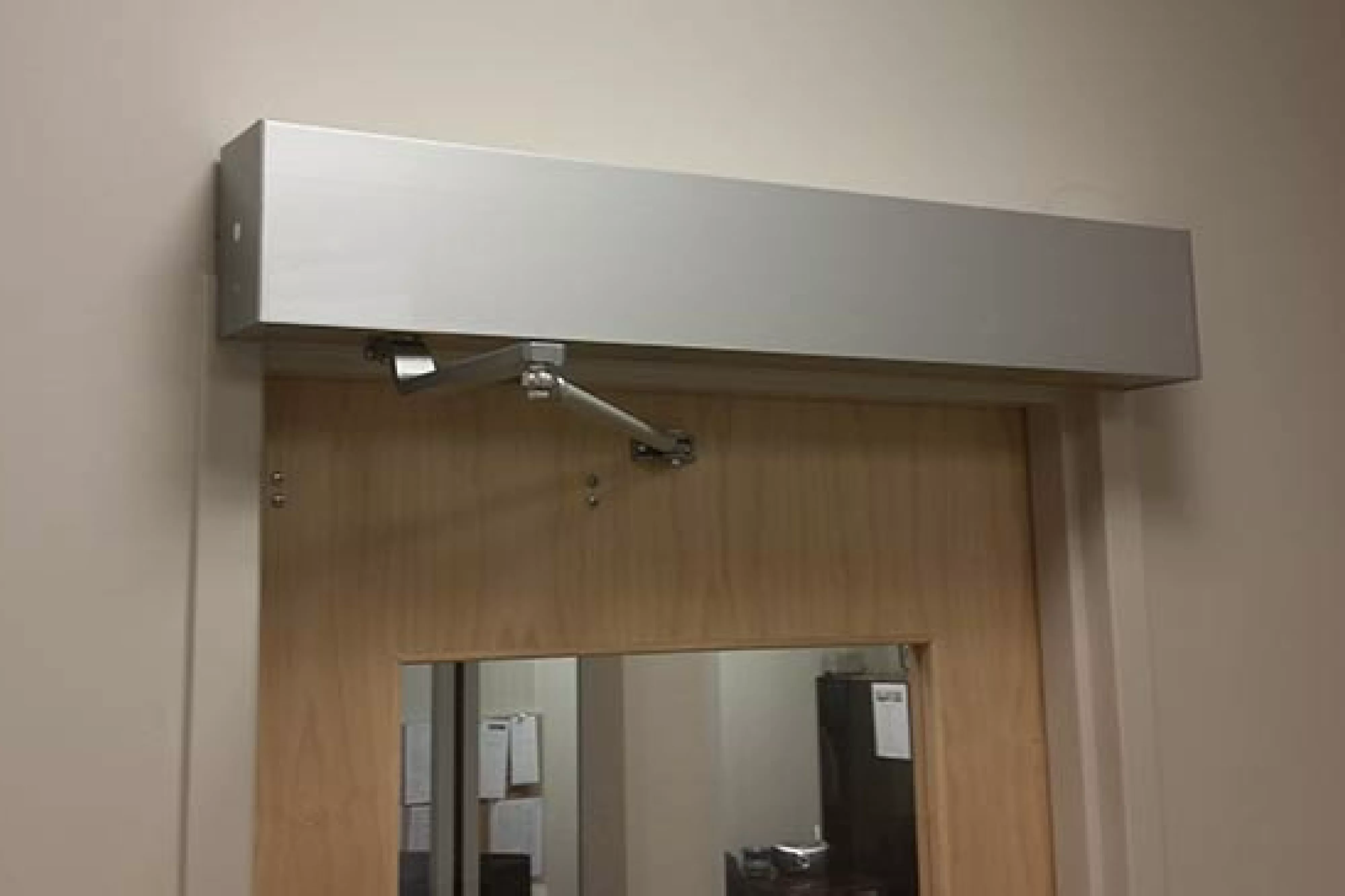 single swing door with operator