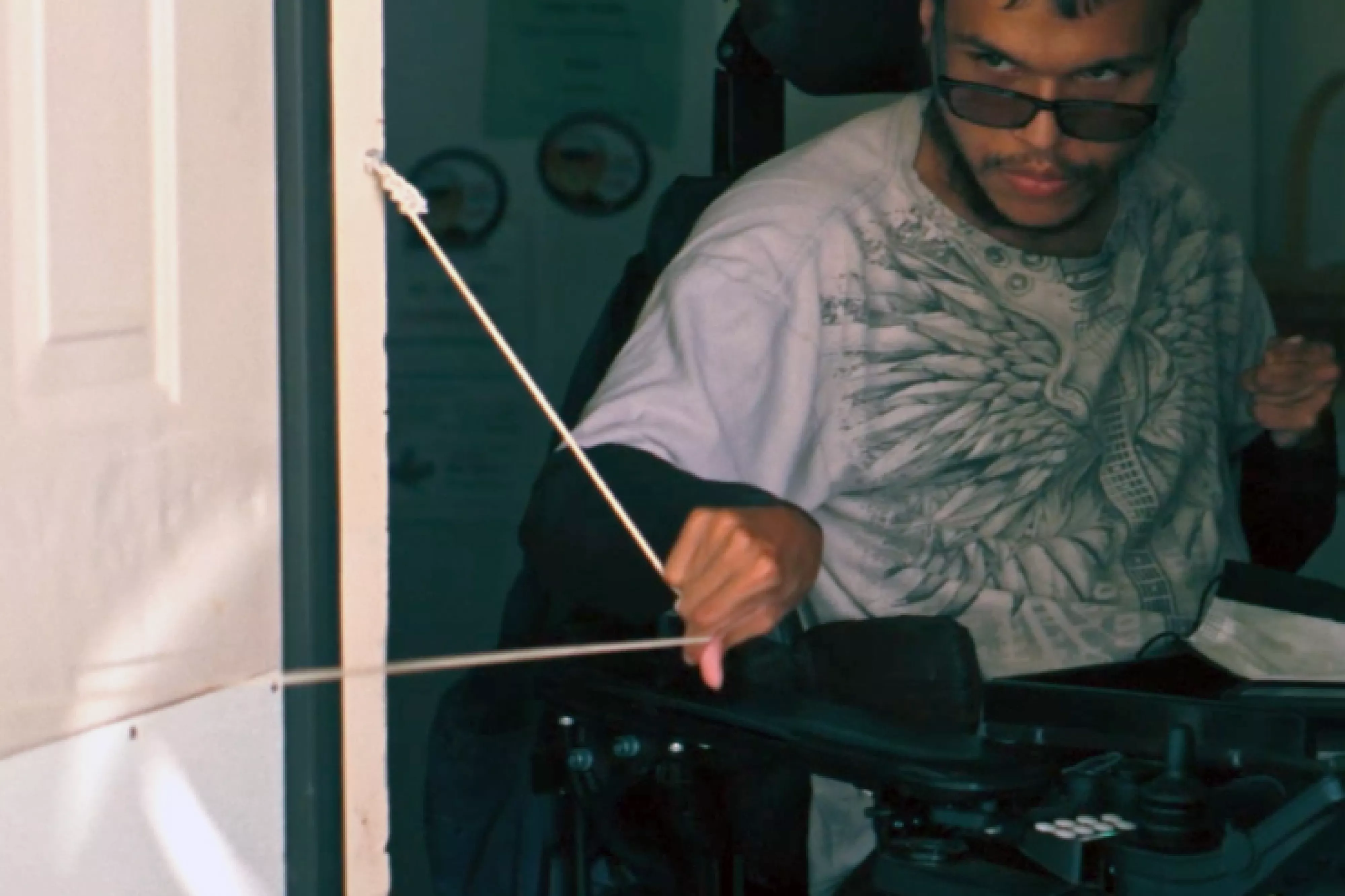 pulling door closed with a rope