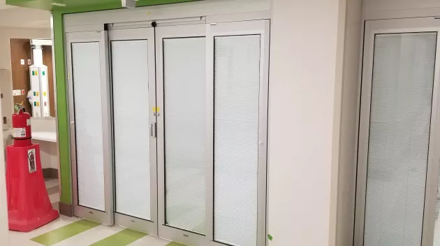 A side view of the procare bi part doors.