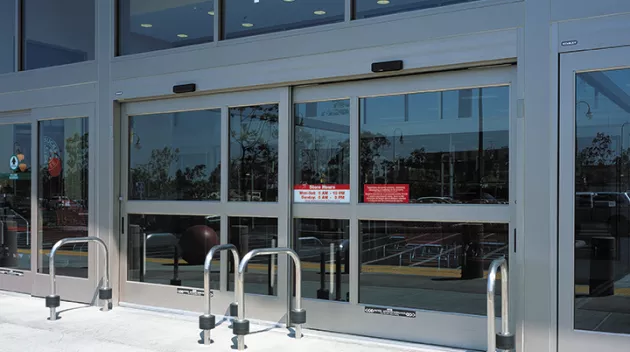 A set of doors at target.