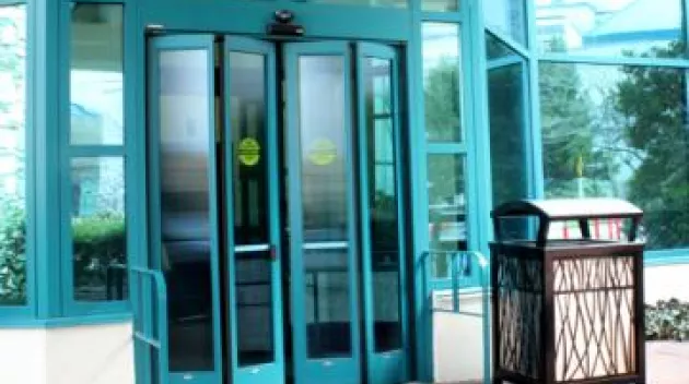 A service door located in Edmonton.