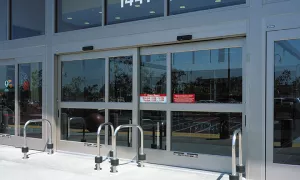 A set of doors at target.