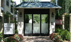 A set of telescoping automatic sliding doors.