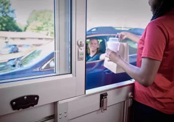 Drive-thru door