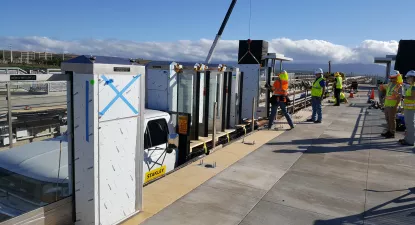 Seattle Monorail Passenger Screen Gates Construction