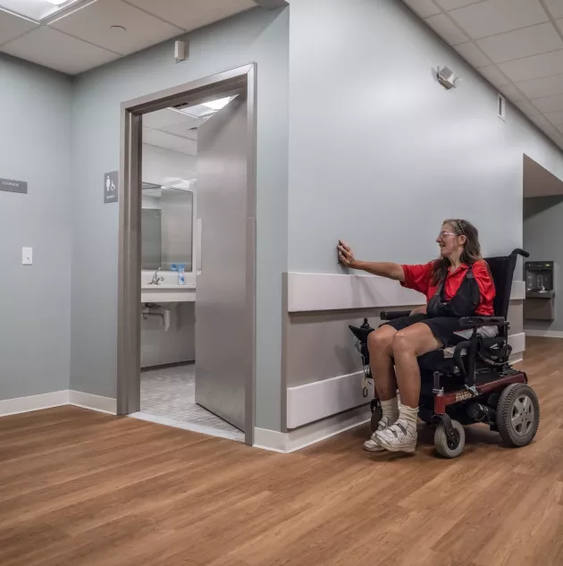 An accessible door system.