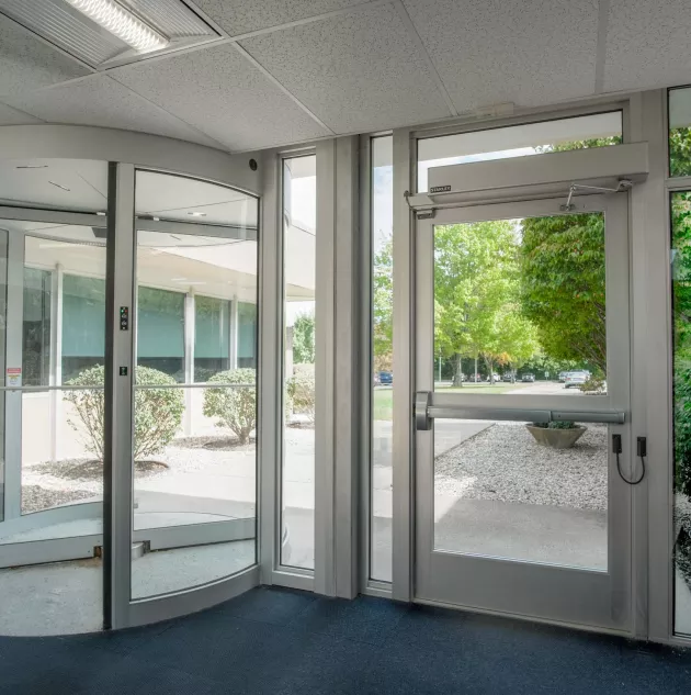 Stanley M-Force-7284-HDR-Edit.jpg A view of the automatic m-force opener on a door.