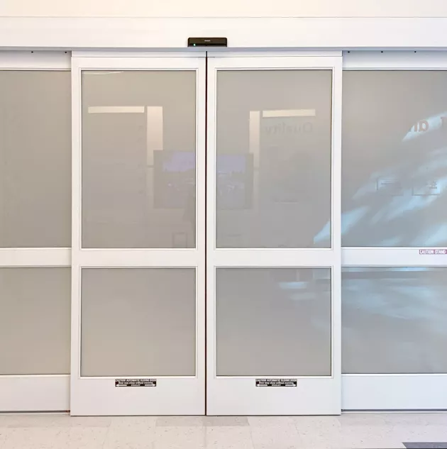 A set of sliding doors.