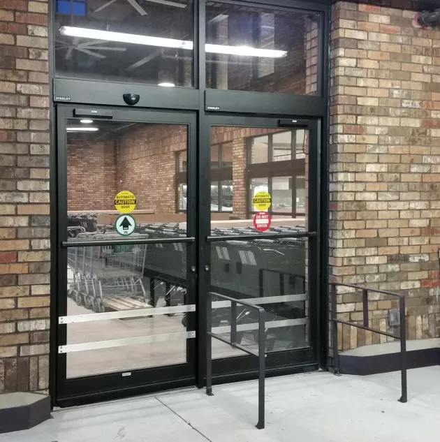 A set of doors to a store.