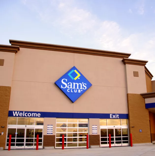 sams-club-entrance.jpg The entrance to a Sam's club store.