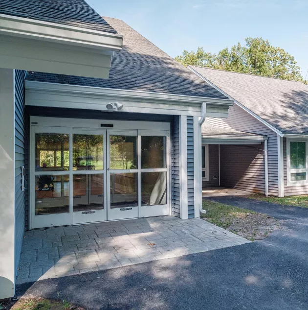 Dura-Glide automatic door as entrance of assisted living community building.