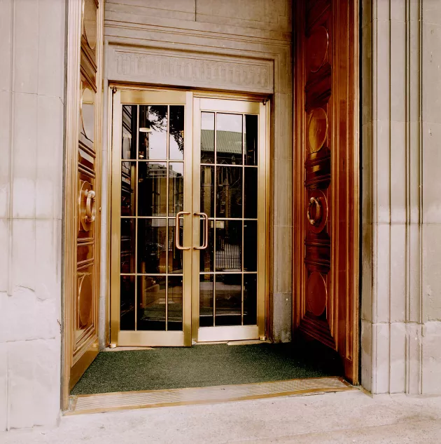 Pair of Manual Pivot Swing Doors.