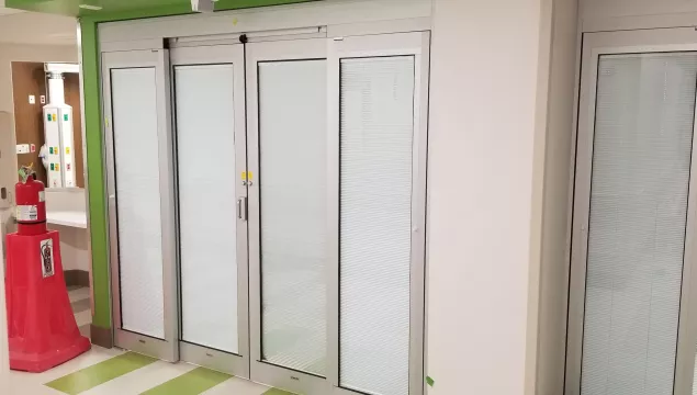 A side view of the procare bi part doors.