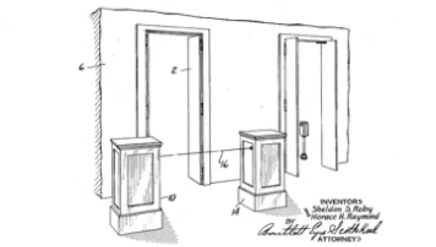 A view of a patent drawing.
