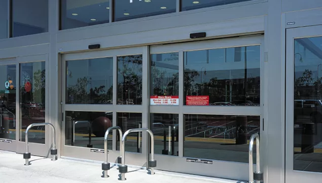 A set of doors at target.