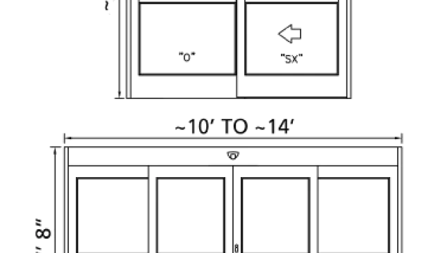 A drawing of a dura-guard door.