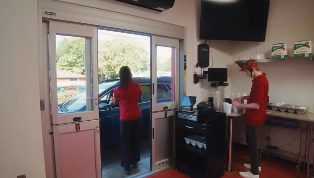 Automatic drive-thru door and window - Dura-Glide DT